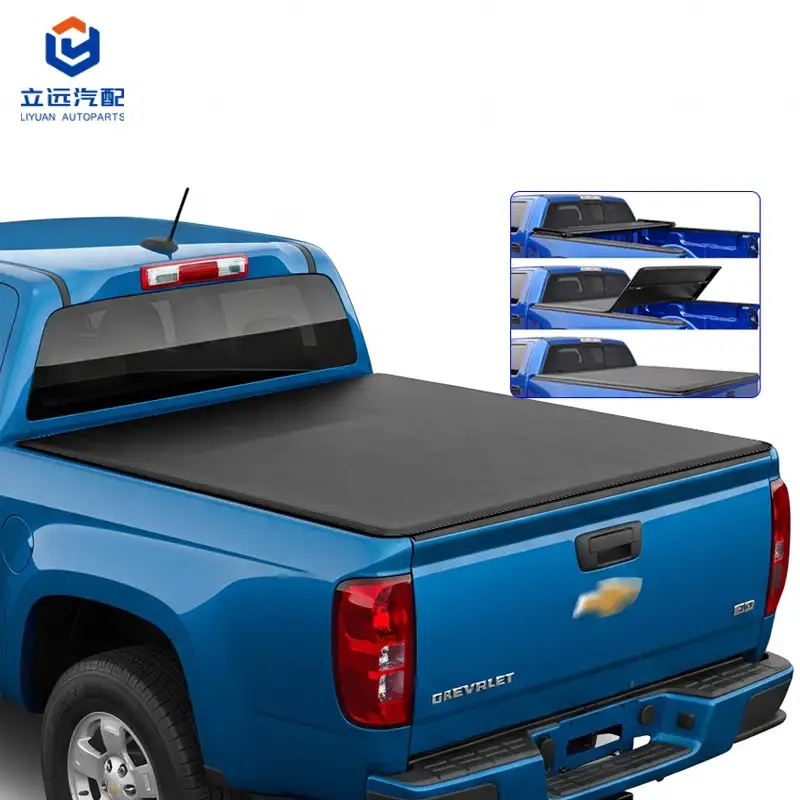 Pehme vinüülist Tri-Fold Tonneau kate GMC Chevrolet'le